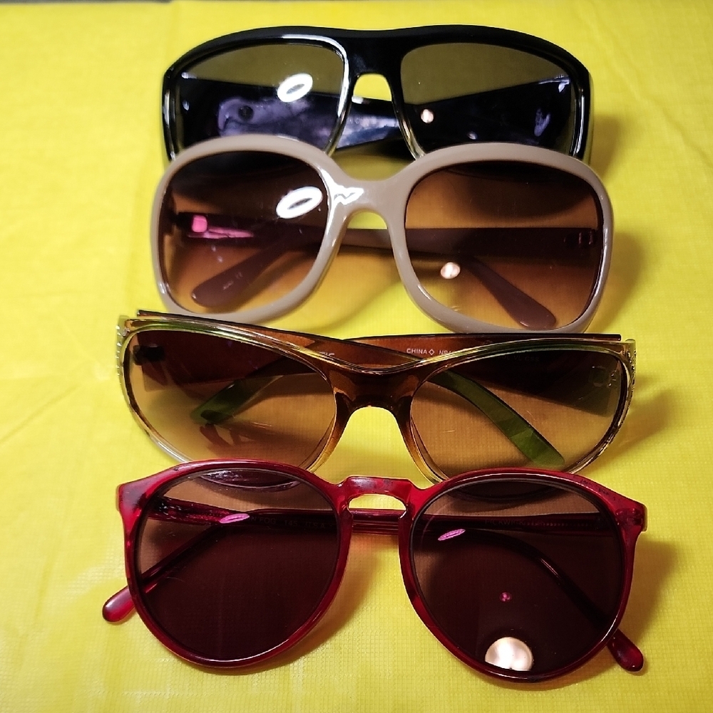 Elegant Women's Sunglasses Collection - Black, Cream, Brown, Red